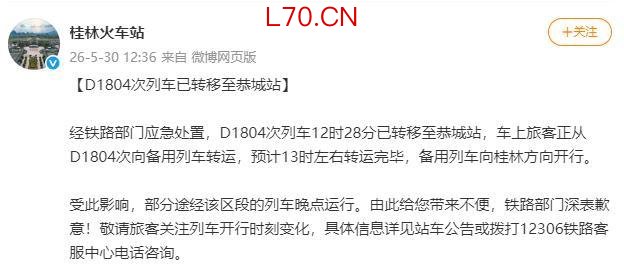 列车受电弓遭异物击打 火车站致歉 乘客被困隧道两小时