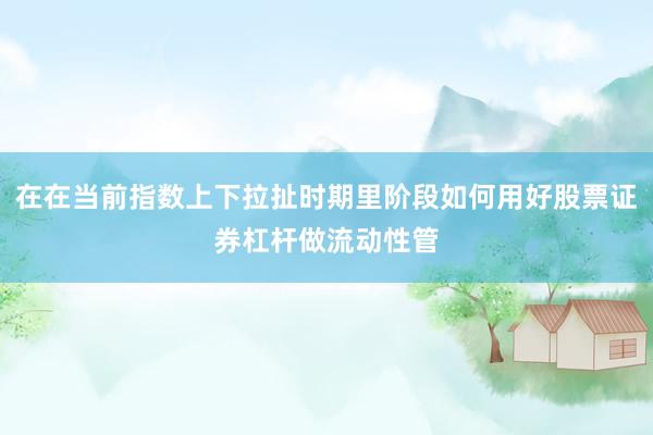 在在当前指数上下拉扯时期里阶段如何用好股票证券杠杆做流动性管