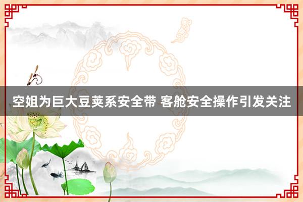空姐为巨大豆荚系安全带 客舱安全操作引发关注