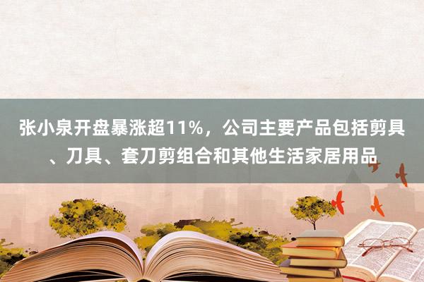 张小泉开盘暴涨超11%，公司主要产品包括剪具、刀具、套刀剪组合和其他生活家居用品