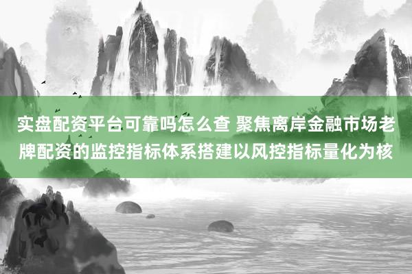 实盘配资平台可靠吗怎么查 聚焦离岸金融市场老牌配资的监控指标体系搭建以风控指标量化为核