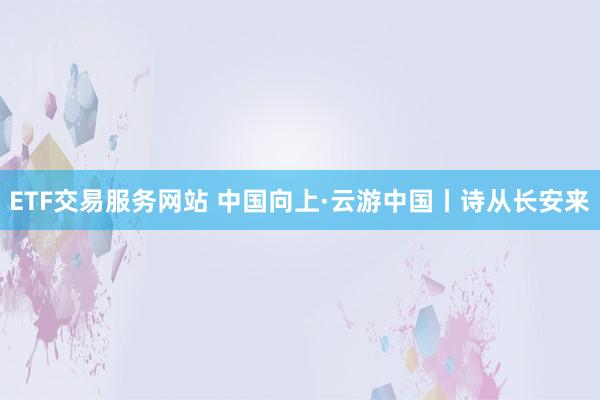 ETF交易服务网站 中国向上·云游中国丨诗从长安来
