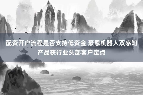 配资开户流程是否支持低资金 豪恩机器人双感知产品获行业头部客户定点